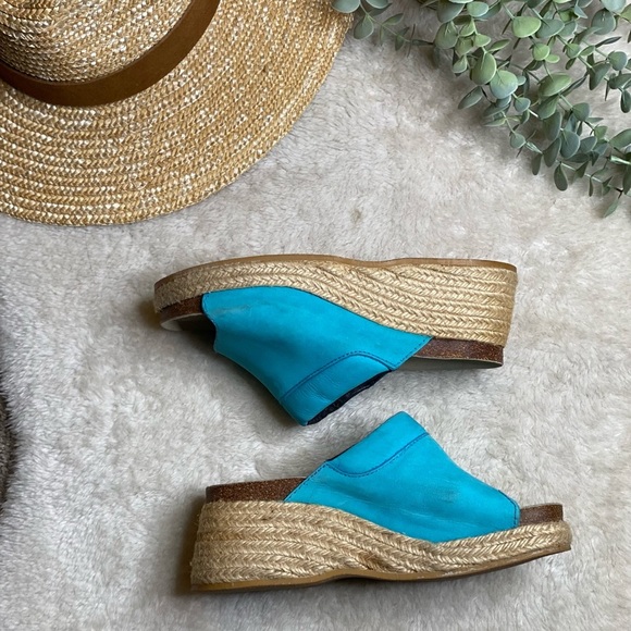 Vintage London Underground espadrille platform wedge - Picture 3 of 6